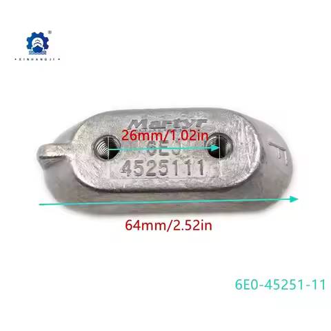 6E0-45251-11 For Yamaha Outboard 8-60HP 2 Stroke 4 Stroke Anode Boat parts 6E0-45251