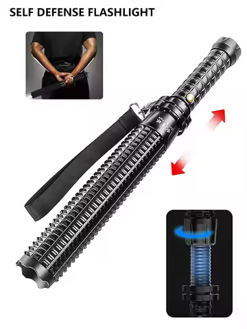 Wolf Tooth Lamp Glare Flashlight Self Defense Waterproof For Emergency Anti Riot Equipment Rechargea