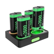 Rechargeable 4*2600Mah Battery Pack Series X/S Game Controller Type-C Fast Charger Charging Dock Fo