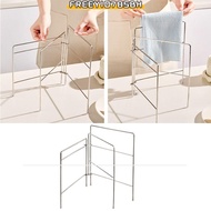 FREEYIO785BH Kitchen Dishcloth Rack, Stainless Steel Drain Function Dishwashing Cloth Storage,  Vert