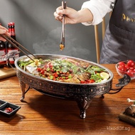 Grilled Fish Plate Fish Shape Restaurant Oval Grilled Fish Pot Integrated Pot Wanzhou Charcoal Grill