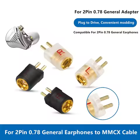 1 Pair MMCX Female Adapter to 0.75/0.78 QDC 2 Pin Connector For ZSN Pro ZS10 Pro NF2u KZ ZSX AS16 CA