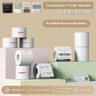 Niimbot B21/B1/B3S/B31/K3/M2 White Sticker | Waterproof Sticker | Oilproof Sticke