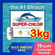 3kg CHLORINE GRANULES For Whitening Sanitizer Disinfectant Bleach Swimming Pool Water Tank Hair Deep Well Antiseptic Zonrox Clorox Soap Skin Tablet Clothes Cleaning Clorine Calcium Hypochlorite Hypoclorite Hypochloride Liquid Drum Bag 1kg 40kg