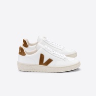 รองเท้าผ้าใบ Veja รุ่น V-12 LEATHER WHITE CAMEL