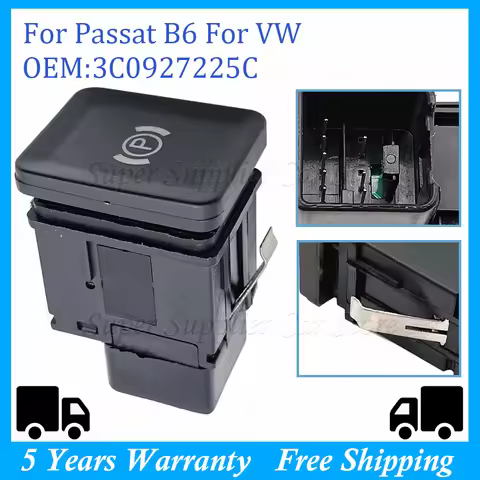 1PC Electronic Handbrake Brake Button Parking Switch Button For VW Volkswagen Passat B6 3C CC 3C0927