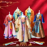 ELMER Doll's Hanfu Clothes DIY Kit, Wear Skirt Princess Toy Outfit, Fashion Designer Handcrafts Dress Handmade Doll's Dress Material Doll Accessories