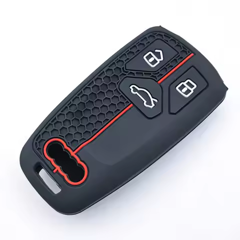 3 Buttons Silicone Car Key Case Cover Protect Shell Fob for Audi Q5 Q7 TT A4 B9 A5 A6 8S 8W 4M S4 S5