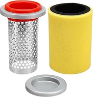 Air Filter & Guide & End Cap Kit For Yamaha Grizzly 350 400 450 Kodiak 400 450 Wolverine 350 450 Bru