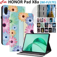 For HONOR Pad X8A 11.0" Wi-Fi/LTE Fashion Patterned Casing ELN2-W29 ELN2-W09 Wallet Stand Case Flip 