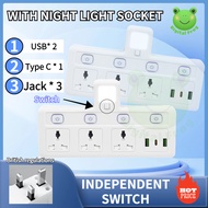 Wireless Power Socket Singapore Socket Multifunctional USB Multi Jack Small Night Light Power Adapter
