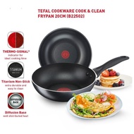 Tefal Cook & Clean 20cm / 24cm / 26cm / 28cm Non Stick Deep Frypan B22502 Pan Pot Stir Fry Frying