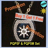 Buy 1 Get 1 Quantum Science Scalar Energy Male & Female "Trophy" S/Steel Necklace Pendant Set(PQP5S)