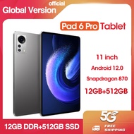 Pad 6 Pro Tablet Android, 12 ", Snapdragon 870, 12GB, 512GB, Tela 120Hz, 10000mAh, 5G, WiFi, PC, Ori