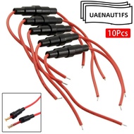 UAENAUT1FS 1/10Pcs Fuse Casing, with 20AWG Wire Cable 5*20mm 6*30mm Glass Fuse Holder,  250V Screw T