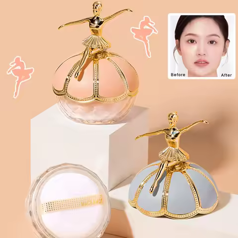 Air Ballerina Powder Cosmetics Oil Control Waterproof Compact Powder High Coverage Makeup Base Trans