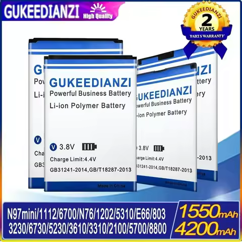 Mobile Battery For Nokia BL-4B BL-4D BL-4C BL-4CT BL-4U BL-5B BL-5BT BL-5C BL-5CT BL-5J BP-5M BP-6X 