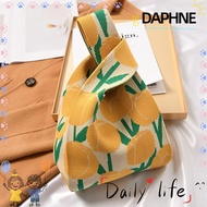 DAPHNE Knit Handbag Reusable Shoulder Bag Shopping Bags Knot Wrist Bag