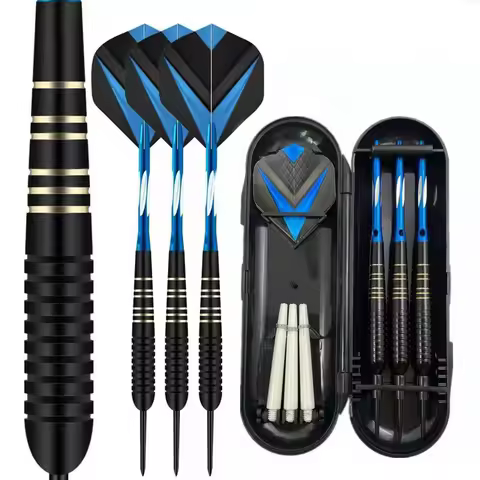 3pcs/set Professional Darts Free Carry Box 23g Total Length 16.5cm Black Golden Color Steel Tip Dart