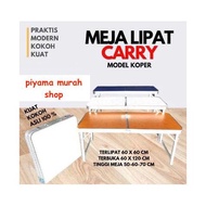 MURAH MEJA LIPAT KOPER HPL ALUMINIUM-MEJA LIPAT PORTABLE - KAKI KOTAK