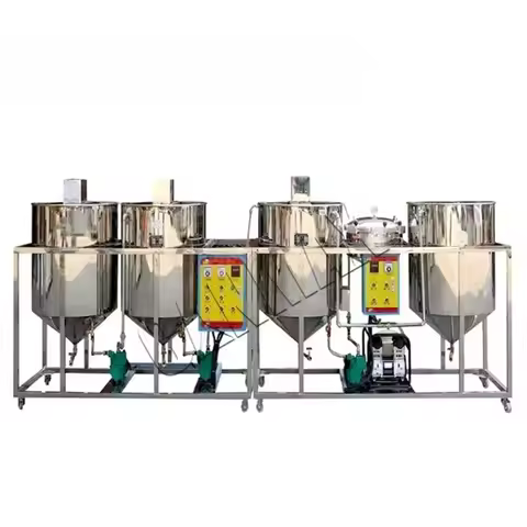 Coconut Avocado Palm Oil Mini Crude Oil Refinery Plant Small Scale Cooking Oil Refinery Machine Modu