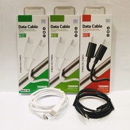 C-100 Quick Charging Data Cable 280W Data Cable C100 TYPE C TO TYPE C Cable 1000MM