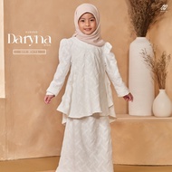 HASNURI Kurung mini moden flair kanak-kanak Italian Crepe Embroidery Ironless Baju Kurung Daryna Kids