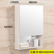 Bathroom mirror cabinet space aluminum mirror box hanging wall wash toilet makeup toilet face mirror