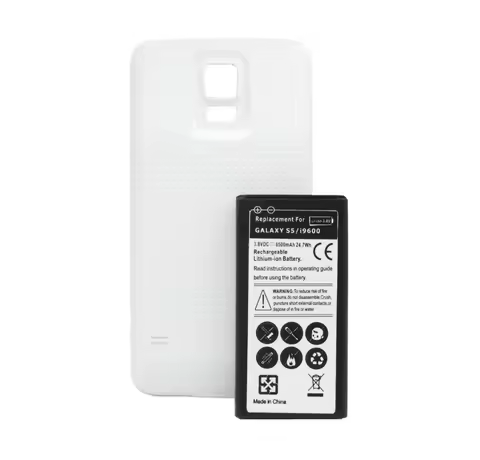 1x 6500mAh S5 Extended Battery + Back Cover For Samsung Galaxy S5 SV I9600 I9602 SM-G900T G900F G900