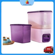 🔥Hot Sales🔥FREE Tall Keeper 5.5L dengan Membeli Tupperware Purple Rice Smart Bekas Beras 10KG / 10.0L