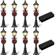 Tiang Lampu Krismas Shappy, Aksesori Kampung, Lampu Jalan Mini, Model Lampu Jalan Rumah Anak Patung,