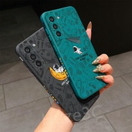 Case for Samsung S21 FE, S21 Plus, S21, S22, S22 Plus, Soft Silicone Case, Retro Trend Case, Lens Pr