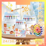 24/36/48pcs Washable Crayon for Kids Non Dirty Non Toxic Painting Crayon Colouring Painting Oil Past