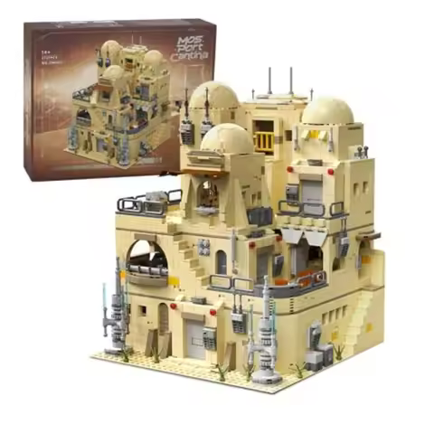 Space Wars Building Set for Adults Tatooine Cantina Modular Building Movie Desert House Architecture