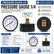 Pressure Gauge SE 0-87 PSI 0-0.6 MPa Double Scale 1/ 8" BSP Yellow Thread for Compressor Pump
