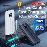 AWEI P106K 10K Colorful Remax Power Bank 1W PD Fast Charging 22.5W RPP-300 10000mAh Powerbank With Cable Type-C and IP