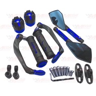CLN [4in1 PACKAGE] TOMOK V2 MIRROR + PROGUARD CARBON SABIT + DOMINO GRIP + ALLL UNIVERSAL MOTORCYCLE