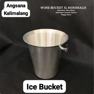 Champagne Bucket Premium Minimalist Ice Cube Bucket Container/ Wine Beer Bucket 5L Stainless Steel I