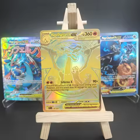 DIY Ptcg Cards Mega Charizard X EX PFL EN 130/094 125/094 Hyper Rare Collectibles Trading Card