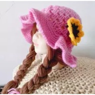 Store2512-baby Hair Braid Lace Beanie Hat/Baby Hat Wig/