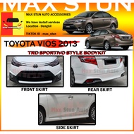 TOYOTA VIOS NCP150 2013-2018 TRD SPORTIVO FULLSET BODYKIT (T.STV) SKIRT LIP BODY KIT FRONT SKIRT SID