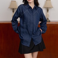 KEMEJA ASOKA Clove Shirt 2520 - Women's Oversized Basic Casual Shirt - Contrast Stitch Blouse Cotton