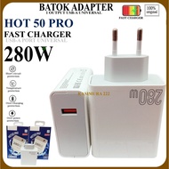 280W Batok Adapter For Hot 50 Pro Fast Charger Universal USB-A Charger Head Adapter FastCharging