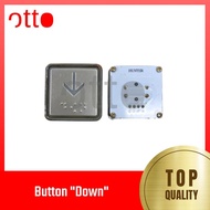 Elevator Button "Down" "Up" HT RSA5 / HT RSA6 & HUNTER VER A2 11401041 W/ BRAILLE RED