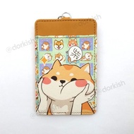 Cute Shiba Inu Dog Puppy Ezlink Card Holder With Keyring