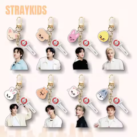 New SKZOO Cartoon Acrylic Keychain Straykids Surrounding Humanoid Keyring Pendant Bag Pendant Surrou