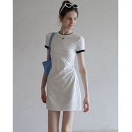 Eggka short elastic waist dress