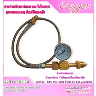 สายถ่ายก๊าซ อาร์กอน ไนโตรเจน สายสแตนเลส แบบมีเกจ์วัดแรงดัน ( อาร์กอน Argon ) ( ไนโตรเจน Nitrogen )