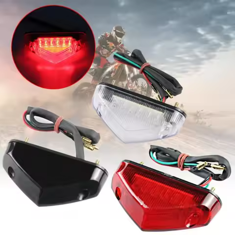 Universal Motorcycle Red 12led Motorbike Headlight Taillight Rear Stop Light Motorcycle LED Tail Hea
