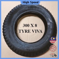 TYRE TUBE KERETA SORONG 13 X 3 (300X8) BRAND VIVA TAYAR LUAR  WHEELBARROW OUTER TYRE KULIT TAYAR KER